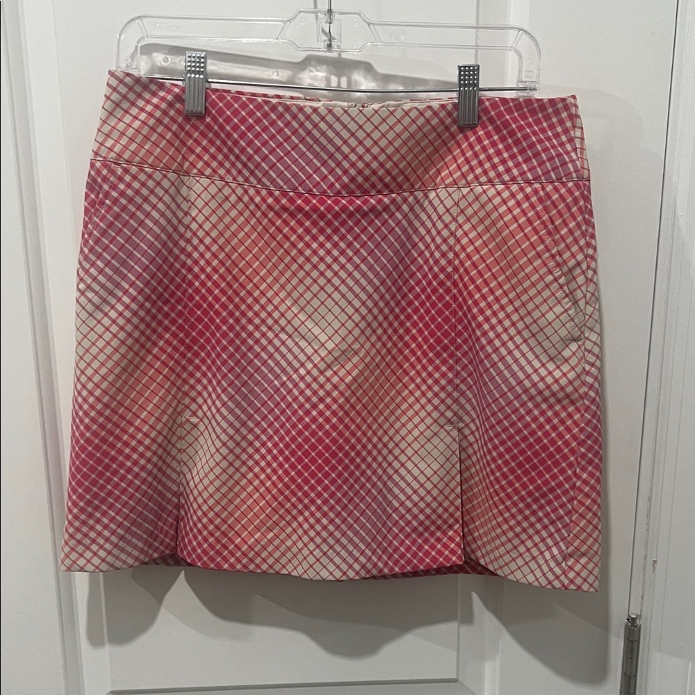 Nike Pink Plaid‎ Dri-Fit Golf Skirt Size Medium